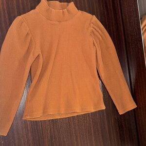 Kids Orange Ribbed Sweater 4T-5T